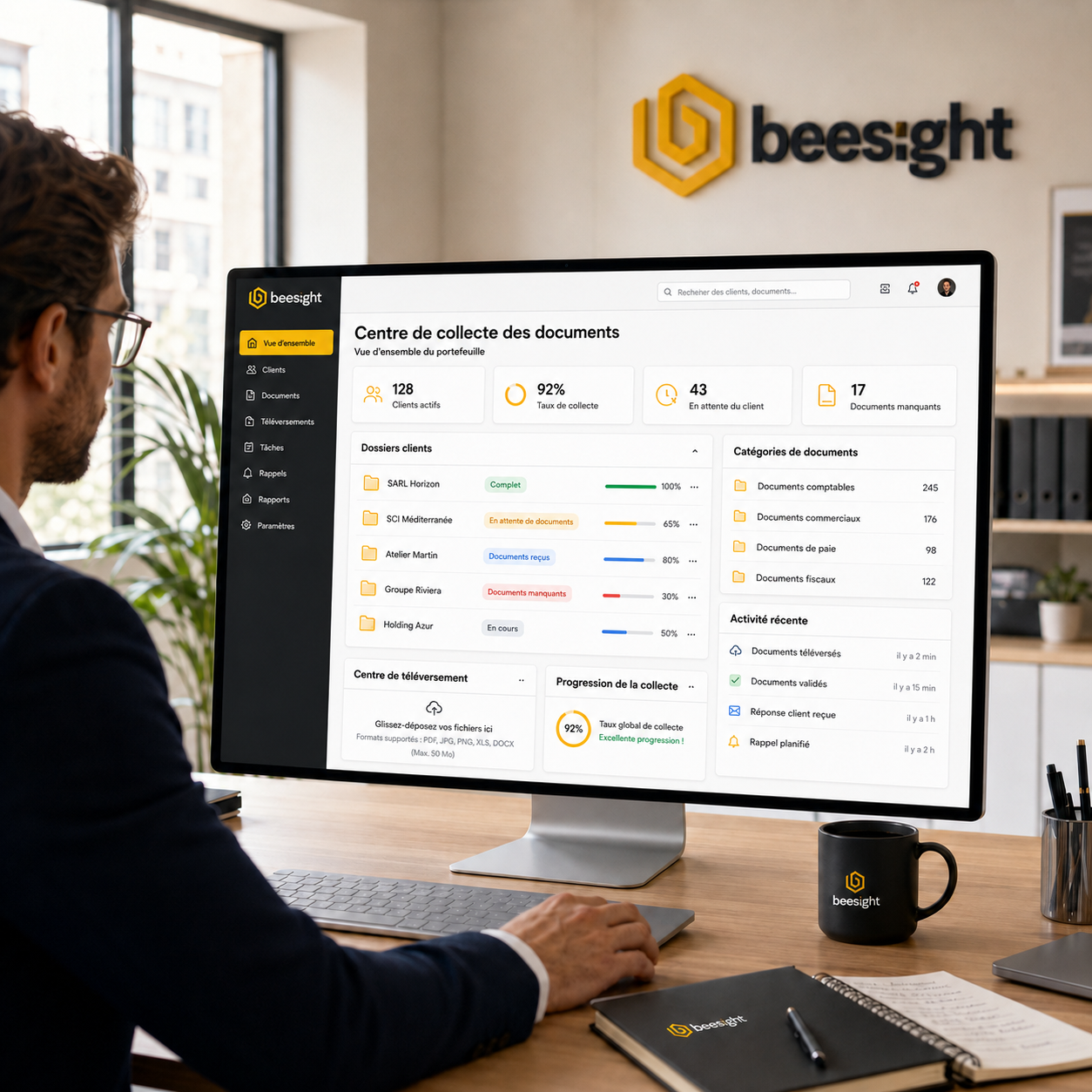 Capture de la page de collecte de documents comptables